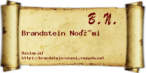 Brandstein Noémi névjegykártya